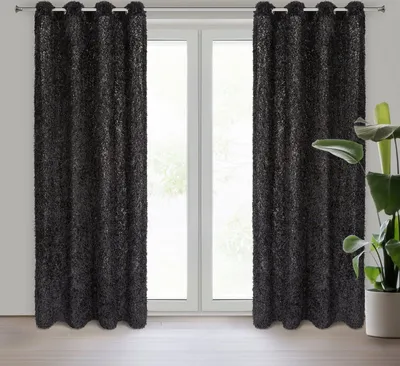 Produktbild von Vorhang MARION 1 schwarz 140x250 cm Ösen Ösenvorhang