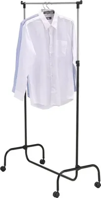 Image de CasaDolce portemanteau FLORENTINO, sur roulettes, 89x44x107,5/145 cm, noir