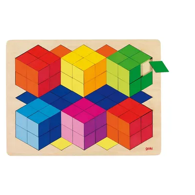 Produktbild von goki 57664 Puzzle 3-D Optik, bunt (1 Stück)