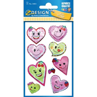 Produktbild von Zweckform 54051 3D-Sticker Schmucketikett 3D Herzen