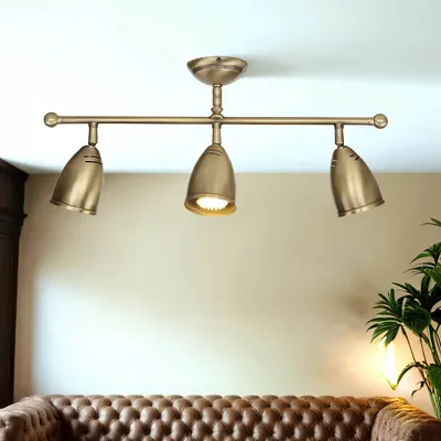 Produktbild von Premium Deckenleuchte aus Messing bronziert E27 bis 40W 230V Flur Wohnzimmer Esszimmer Lampe Leuchte innen Deckenlampe