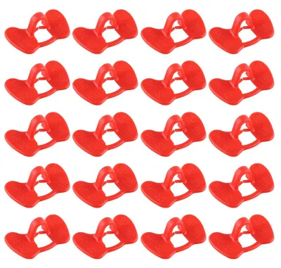 20 Hühnerbrillen, Anti-Pick-Brille, 43x27 mm, rot, Kunststoff