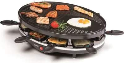 Produktbild von Raclette Grill DOMO DO9038G, bis zu 8 Personen, Antihaftbeschichtung, 1.2 kW, Schwarz
