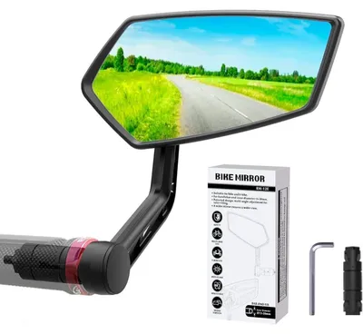 Productafbeelding van Fietsspiegel, eindstuk, extra groot, e-bike, universeel, diamantvorm, rechts
