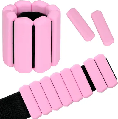 Image de Poids réglables pour les chevilles et les poignets, en silicone, 2 x 0,5 kg ou 2 x 1 kg, pour le fitness