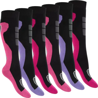 Produktbild von Footstar Damen Winter Kniestrümpfe (6 Paar) Vollfrottee Socken mit Thermo Effekt - Mix 39-42