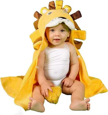 Productafbeelding van Famanu babyhanddoek, extra zacht - drijdimensionale leeuw, 100% katoen