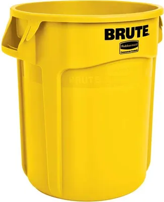Produktbild von Rubbermaid 2620 BRUTE, 75,7 l, Rund, Lineares Polyethylen mit niedriger Dichte (LLDPE), Gelb, Manuell, NSF, UV