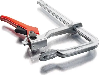 Image de Serre-joint à levier Bessey ouverture de serrage 200mm saillie 100mm rail 22x8,5 mm - GH20