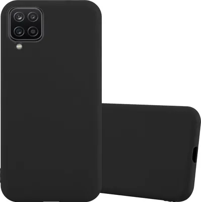 A black phone case is shown against a white background.