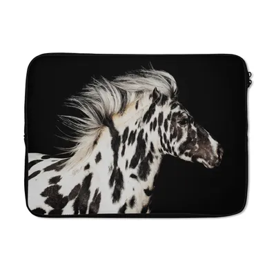 Produktbild von MuchoWow® Laptop Hülle 14 ZollPferd - Punkte - Weiß Laptoptasche - Laptoptasche - Stoßsicher - Schutzhaube