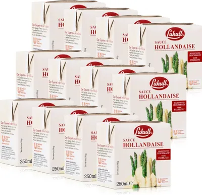 Produktbild von Lukull Sauce Hollandaise 250ml Für Spargel, Gemüse, Fleisch & Fisch (12er Pack)