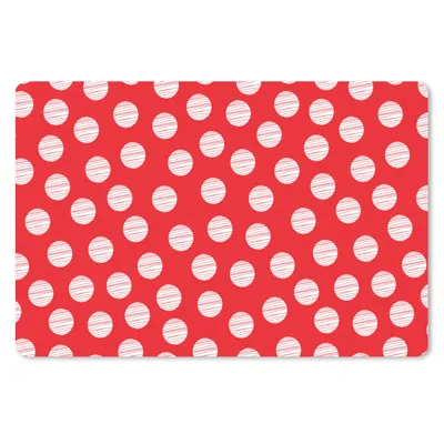 Produktbild von MuchoWow® Mauspad Mousepad Polka dots - Muster - Rot - Weiß 27x18 cm - Mousepads - Maus Mat - Pad - Mausunterlage - Büroartikel - Desk Matten