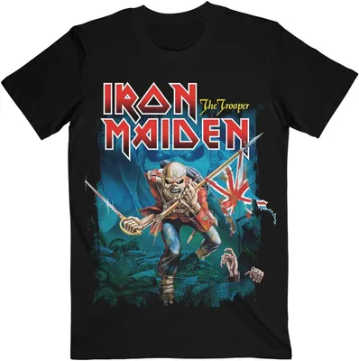 Productafbeelding van Iron Maiden - "The Trooper" T-shirt voor heren/dames, uni model, RO5473 (maat L) (zwart)