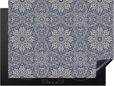 Produktbild von KitchenYeah© Herdabdeckplatte Mandala - Blumen - Vintage - Muster , 71x52cm, Küche Deko, Glaskeramikkochfeld Herdabdeckung, Abdeckplatte fùr Kochfeld