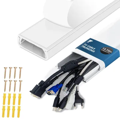 Produktbild von Kabelkanal TV-Kabelkanal selbstklebend - Weiß - 40 cm - PVC