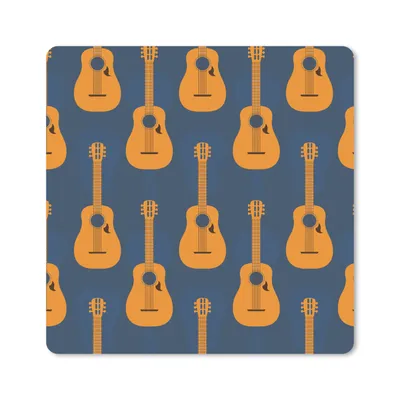 Produktbild von MuchoWow® Mauspad Mousepad Gitarre - Patterns - Musik 20x20 cm - Mousepads - Maus Mat - Pad - Mausunterlage - Desk Mat - Bureauartikeln