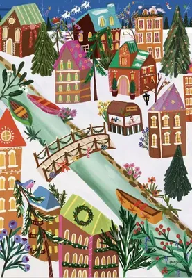 Productafbeelding van Pieces & Peace Puzzel: Gemberkoekdorp, 1000 stukjes