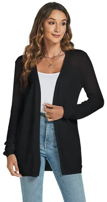 Produktbild von Langer Kimono-Cardigan für Damen mit langen Ärmeln