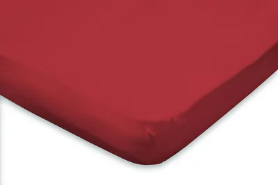 Produktbild von Eleganzzz Topper-Spannbetttuch Jersey Stretch – Rot  – 160x210/220 - 180x200  – weich & dehnbar