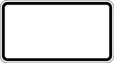 Produktbild von Zusatzschild blanko, 231x420 mm Grund weiß - Rand schwarz, RAL-Gütezeichen Folie RA2