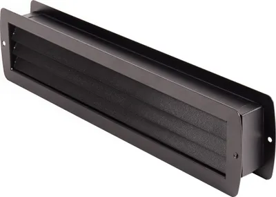 Produktbild von Türlüftung Aluminium Lüftungsgitter Schwarz matt RAL9005 Badlüftung 465x105mm Feinstruktur