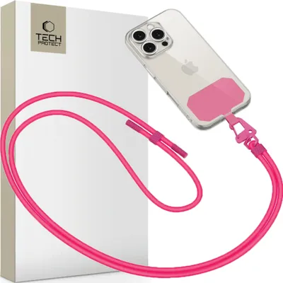 Produktbild von Tech-Protect C5S Rope Crossbody Strap Neon Pink