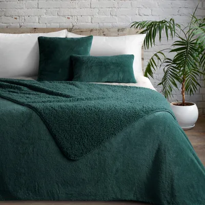 Obrázok produktu pre EUROFIRANY | Prehoz na posteľ - Prehoz na posteľ - 220 x 240 cm - zelený prehoz