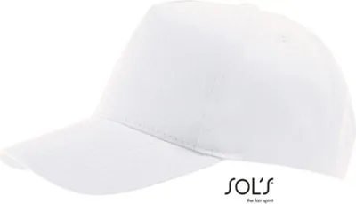 Image de SOLs 88119 | Five Panel Cap Buzz - Couleur : Blanc - Taille : One Size
