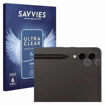 Produktbild von 6x Für Samsung Galaxy Tab S9 Plus WiFi (NUR Kameraschutz) Schutzfolie Savvies Displayschutz Display Schutz Folie Klar Transparent