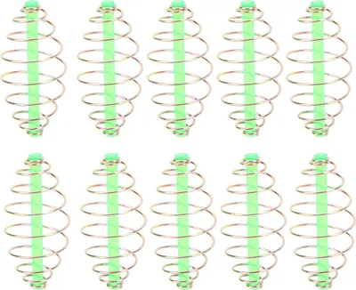 Produktbild von 10pc Spring Coil Inline -Methode Feeder Metall Köderstöger Fischerei Tacklel