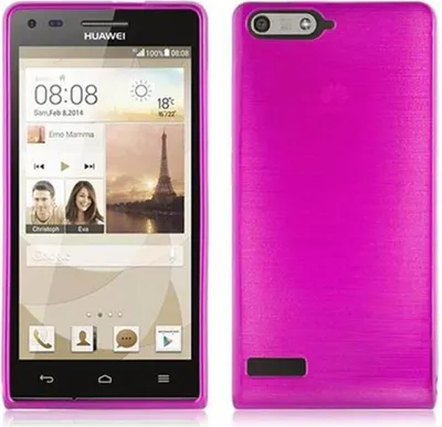 Produktbild von Cadorabo Hülle für Huawei ASCEND P7 MINI Schutz Hülle in Rosa Schutzhülle TPU Silikon Etui Case Cover