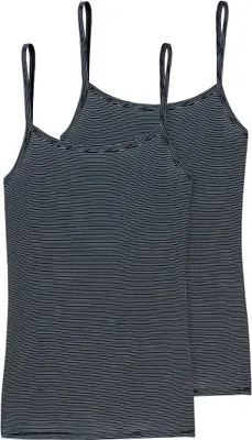 Produktbild von Schiesser Damen 2 er Pack Spaghettitop Gr. 38  nachtblau