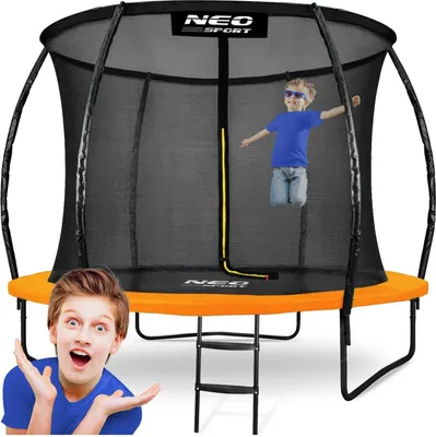 Obrázek produktu pro Profilovaná trampolína na zahradu 10ft/312cm s vnitřní ochrannou sítí Neo-Sport