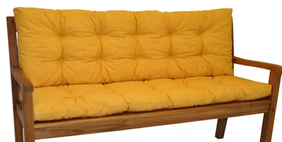 Produktbild von Bankauflage Kissen / Polster für Gartenbank / Bankkissen 120 cm gelb