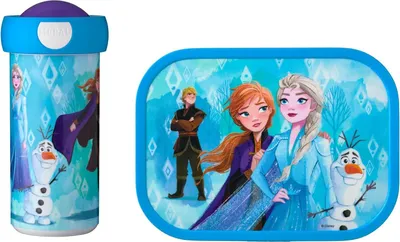Produktbild von Mittagessen-Set Schulbecher Lunchdose blau