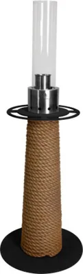 Produktbild von Masuria maritime Designer Außenleuchte "Juno" mit echter Flamme, mit Juteseil-Element, Farbe: Black