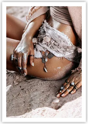 Produktbild von Poster - Poster ohne Rahmen - Sand Frau Schmuck - 70x100 cm - Wand Bild - Wanddeko - Wandbilder - Kunstposter - Wandposter - Bilder - Kunstdruck - Wanddekoration - Wandbild - P2XPA70x100-4634