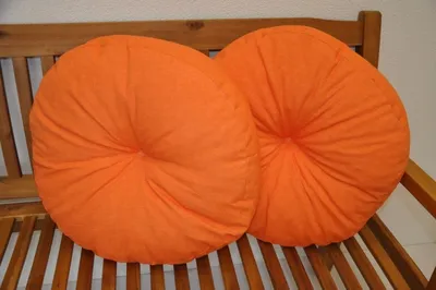Obrázek produktu pro Polštář kulatý velký oranžový set 2 kusy