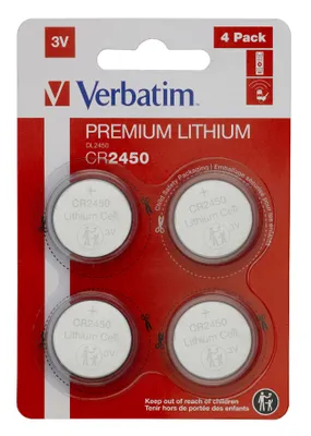 Zdjęcie produktu dla Verbatim 49535 1x4 Bateria litowa Verbatim CR 2450 49535