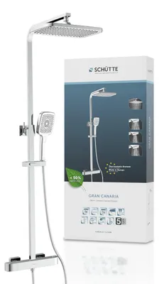 Produktbild von 60149 GRAN CANARIA Überkopfbrause-Set, Chrom, mit Thermostatarmatur