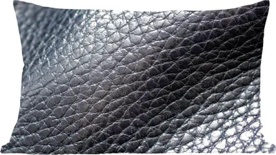Produktbild von MuchoWow® Zierkissen Sofakissen Wohnzimmer Dekokissen 60x40 cm Leder - Textur - Schwarz - Hell - Kopfkissen - Polster mit Foto