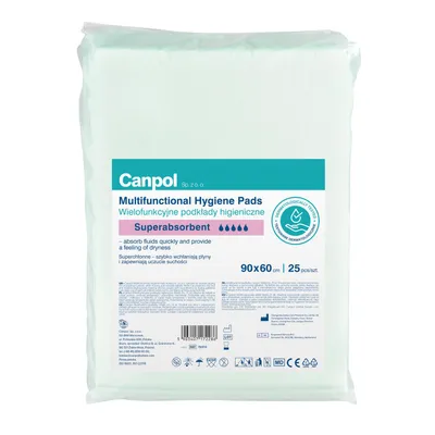 Obrázek produktu pro Víceúčelové hygienické podložky Canpol 90x60 cm, 25 ks 78/010