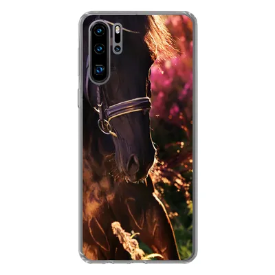Produktbild von MuchoWow® Handyhülle Schutzhülle Hülle für Huawei P30 Pro Pferd - Sonne - Porträt Silikon Softcase Handy Hülle - Schutzdeckel