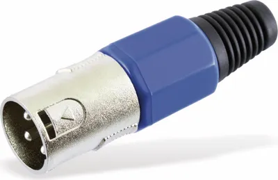 Produktbild von XLR-Stecker, 3-polig, blau