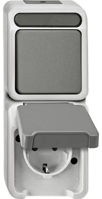 Image de MERTEN MEG3494-8029 Kombi. SCHUKO-Steckdose AQUASTAR