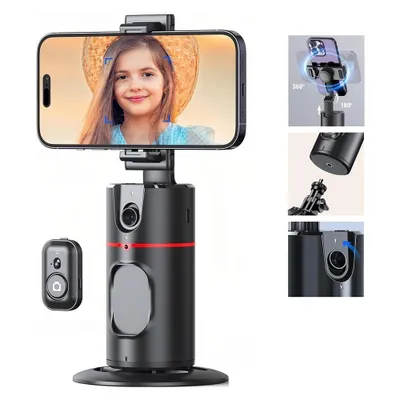 Produktbild von 360° Gesichtsverfolgung Stativ Automatische Gesichtsverfolgung, Gestensteuerung Fernbedienung Schwarz für Vlog/TikTok Live Videoaufnahme