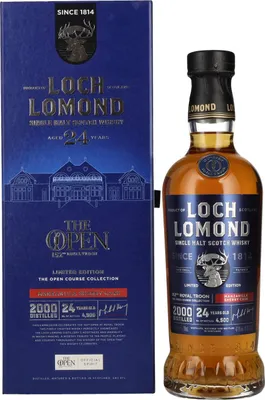 Produktbild von Loch Lomond 24 Years Old THE OPEN 152th Royal Troon Manzanilla Sherry Cask 47,1% Vol. 0,7l in Geschenkbox