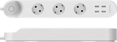 Obrázek produktu pro Chytré WiFi zásuvky se 3 zásuvkami a 4 USB porty – s funkcí časovače – hlasové ovládání kompatibilní s Alexou a Google Assistant – dálkové ovládání