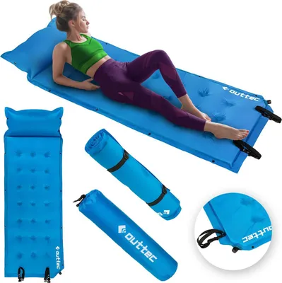 Produktbild von Outtec® Selbstaufblasende Isomatte, Luftmatratze, Schlafmatte - 193x68 cm - ultraleicht, waßerdicht Aufblasbare Matratze, Luftbett für Camping Outdoor